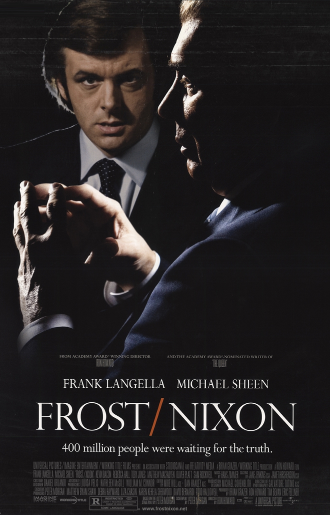 cartaz cinema filme frost nixon 2008 fonte de texto perpetua